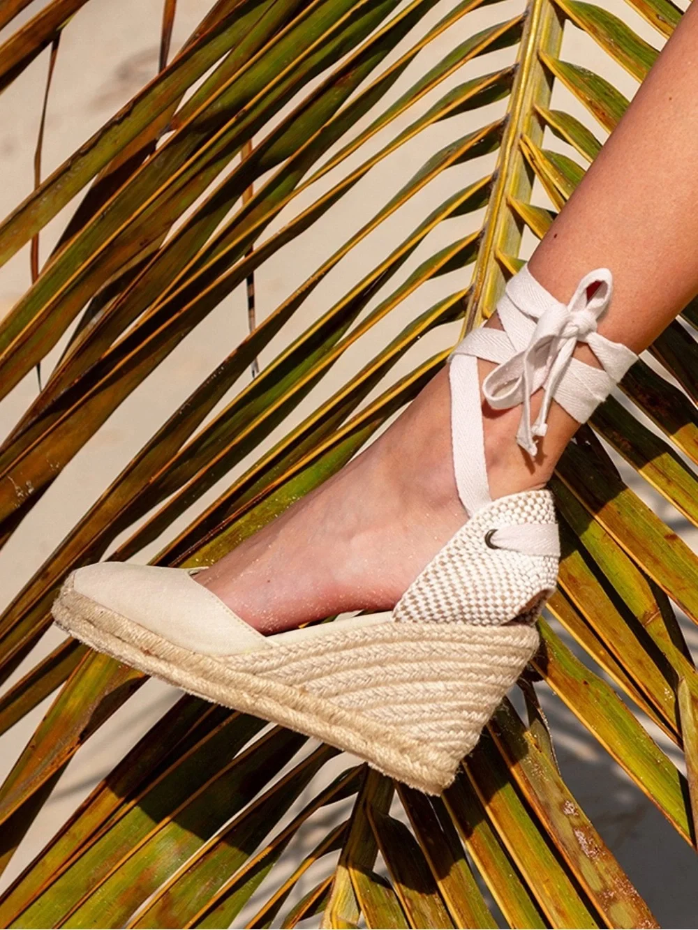 Soludos The Marseille Wedge Espadrille in La Concha Ivory, Size 7